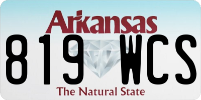 AR license plate 819WCS