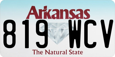 AR license plate 819WCV