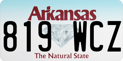 AR license plate 819WCZ