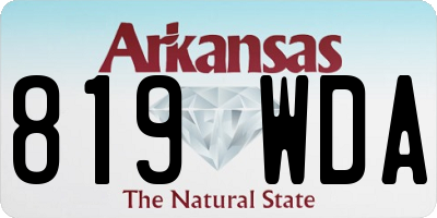AR license plate 819WDA