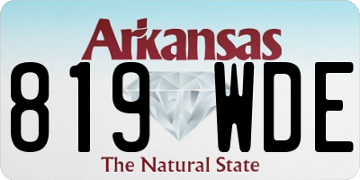 AR license plate 819WDE