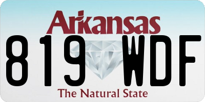 AR license plate 819WDF