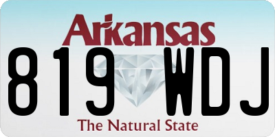 AR license plate 819WDJ