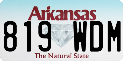 AR license plate 819WDM