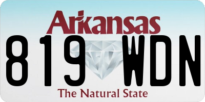 AR license plate 819WDN