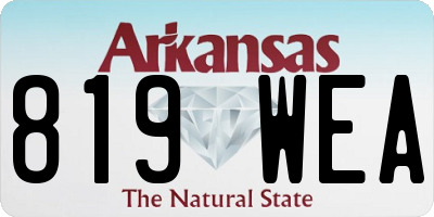 AR license plate 819WEA