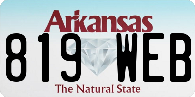 AR license plate 819WEB