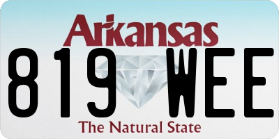 AR license plate 819WEE