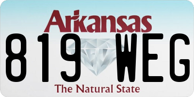 AR license plate 819WEG