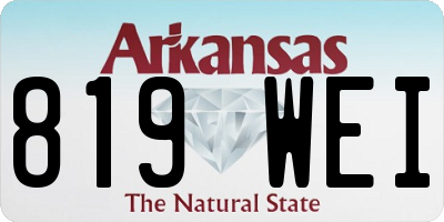 AR license plate 819WEI