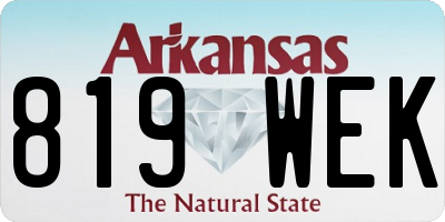 AR license plate 819WEK