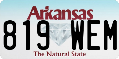 AR license plate 819WEM