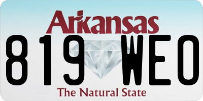 AR license plate 819WEO