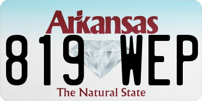 AR license plate 819WEP