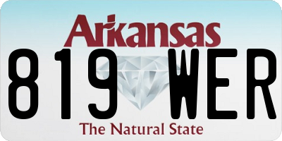 AR license plate 819WER