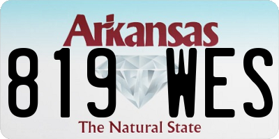 AR license plate 819WES