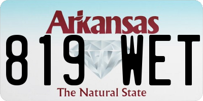 AR license plate 819WET