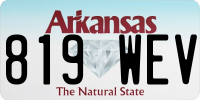 AR license plate 819WEV