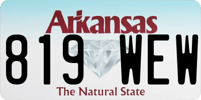 AR license plate 819WEW