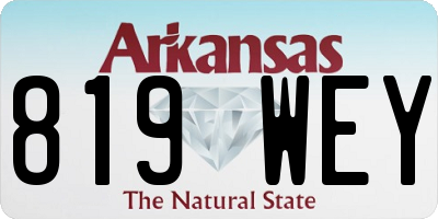 AR license plate 819WEY