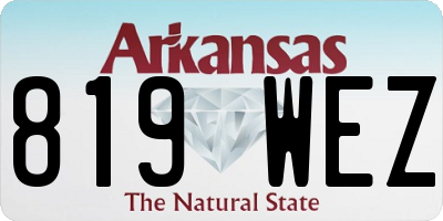 AR license plate 819WEZ