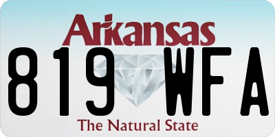 AR license plate 819WFA