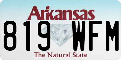 AR license plate 819WFM