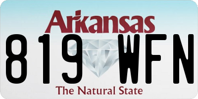 AR license plate 819WFN
