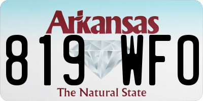 AR license plate 819WFO