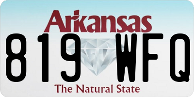AR license plate 819WFQ