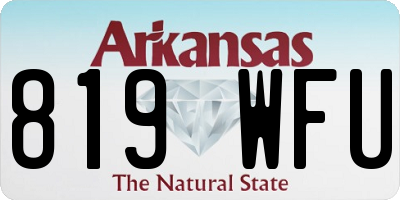 AR license plate 819WFU