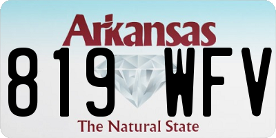 AR license plate 819WFV