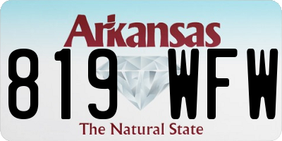 AR license plate 819WFW