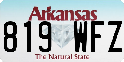 AR license plate 819WFZ