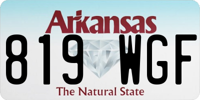 AR license plate 819WGF