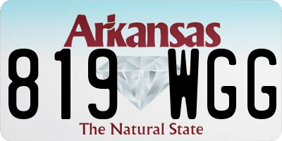 AR license plate 819WGG