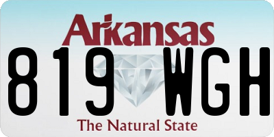 AR license plate 819WGH