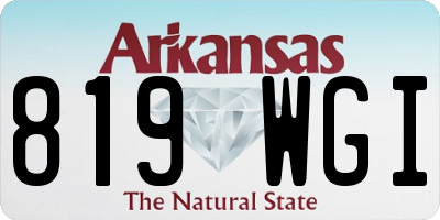 AR license plate 819WGI