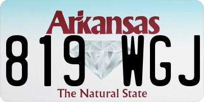 AR license plate 819WGJ