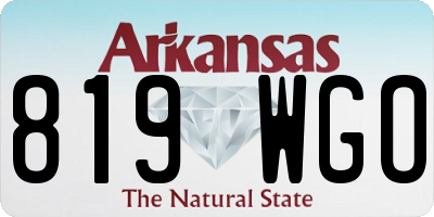AR license plate 819WGO