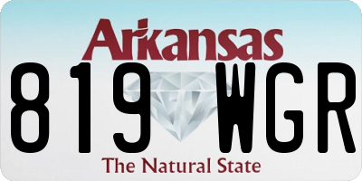 AR license plate 819WGR
