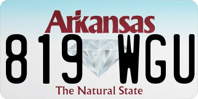 AR license plate 819WGU