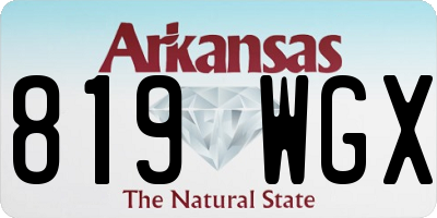 AR license plate 819WGX