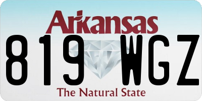 AR license plate 819WGZ
