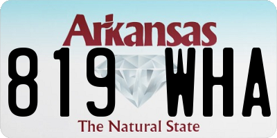 AR license plate 819WHA