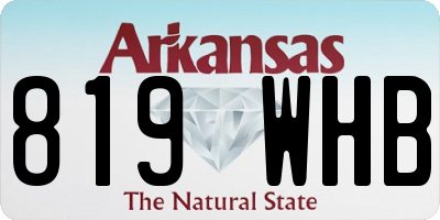 AR license plate 819WHB