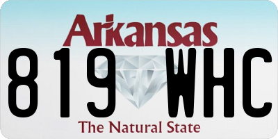 AR license plate 819WHC
