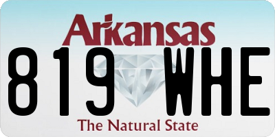 AR license plate 819WHE