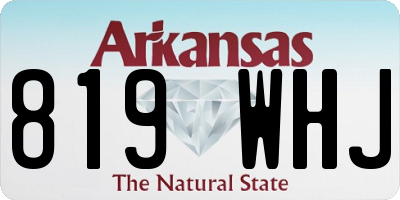 AR license plate 819WHJ