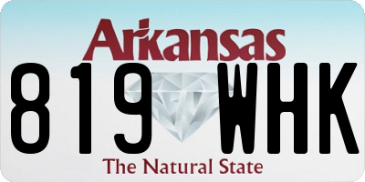 AR license plate 819WHK